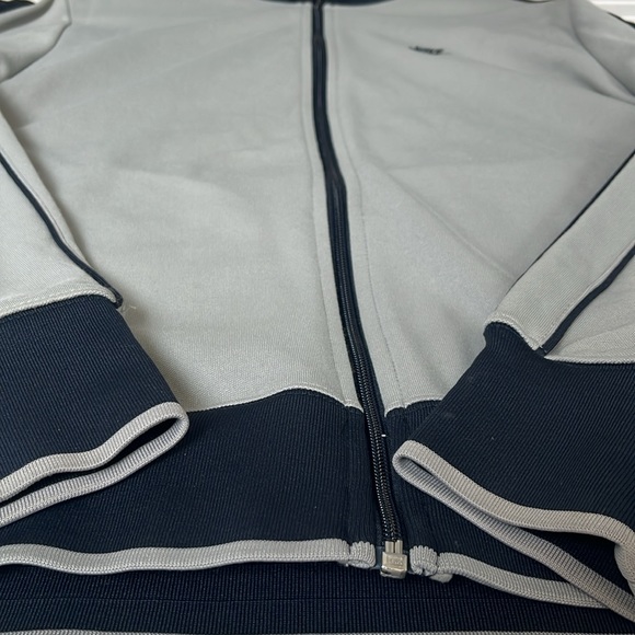 Mens Nike Track Jacket Full zip size Large Cotton blend grey/navy - Picture 6 of 15